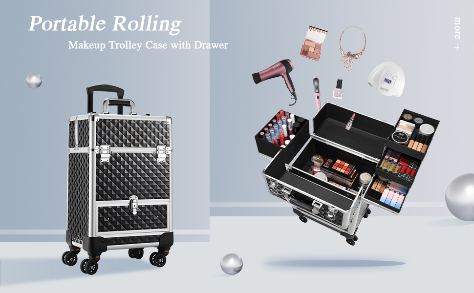 rolling makeup case